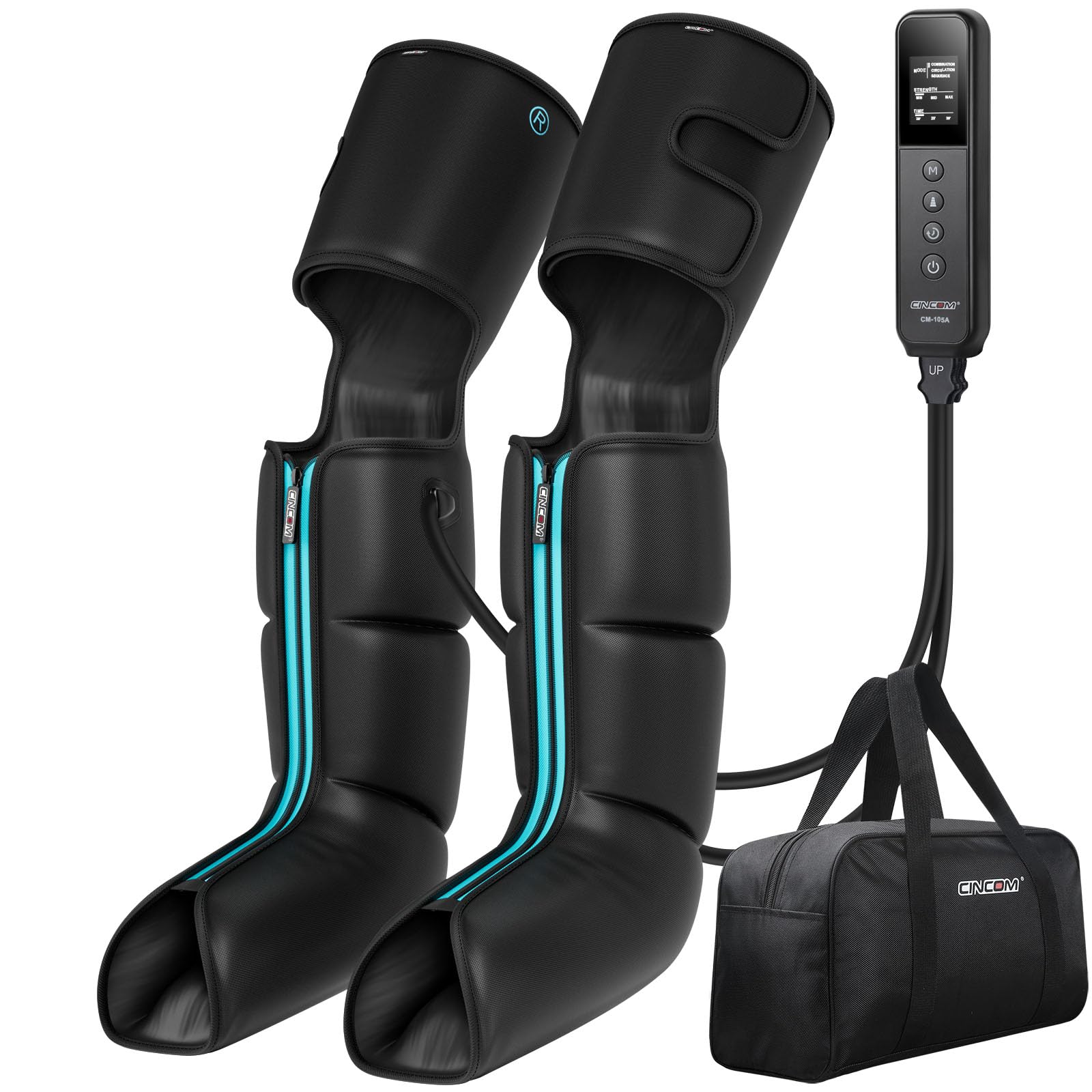 CINCOM leg massager foot area showing soothing compression for foot comfort and circulation