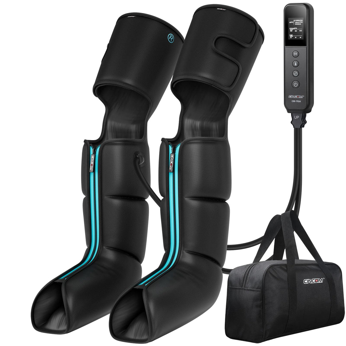 CINCOM leg massager foot area showing soothing compression for foot comfort and circulation