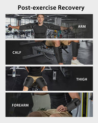 One-size CINCOM leg massager with Velcro strap for secure fit