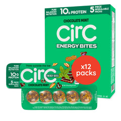 CirC Energy Bites mint chocolate chip pack on the go for a quick protein boost.