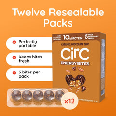 CirC Energy Bites on-the-go snack pack, ideal for school or work use.