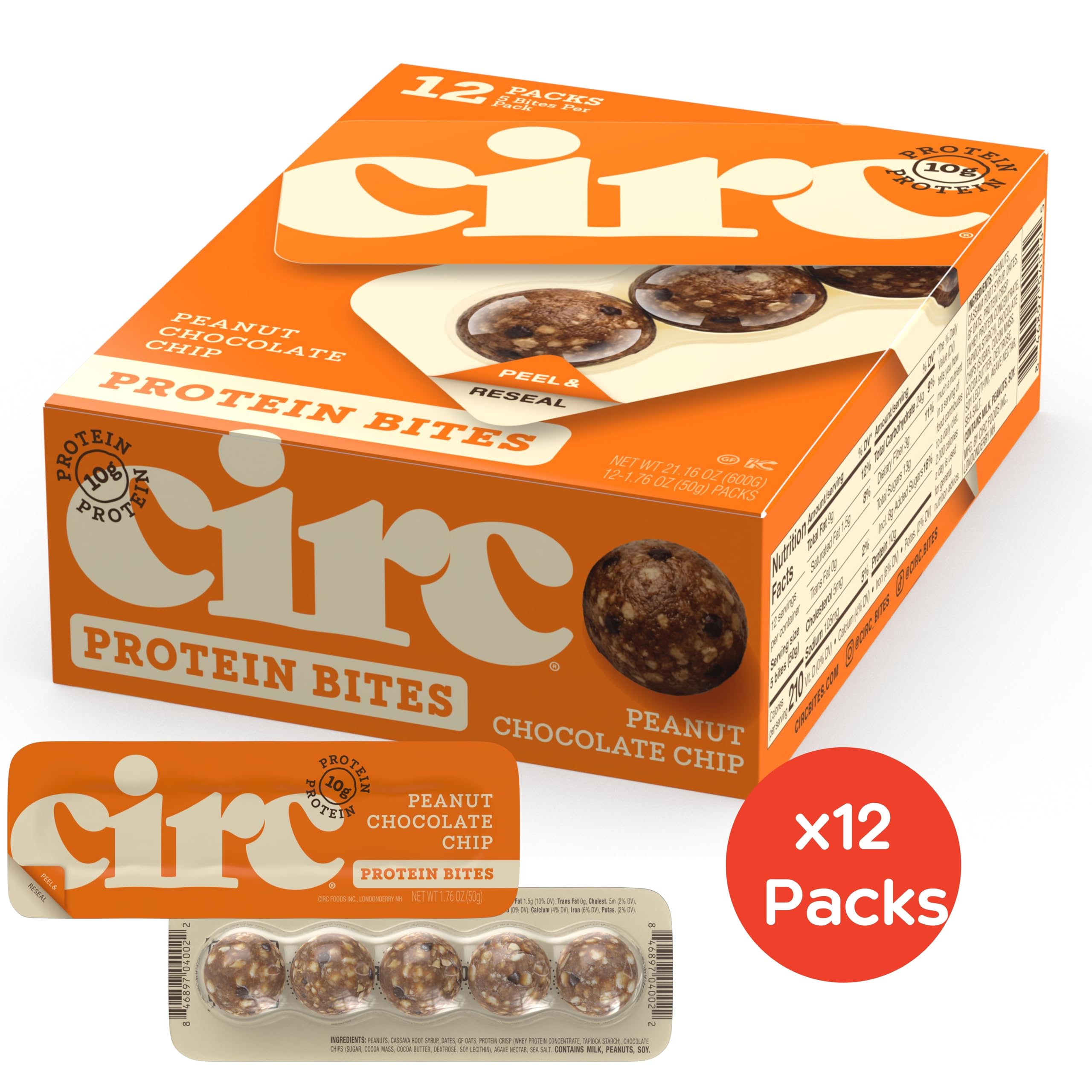 Close-up of resealable tray for CirC Energy Bites.