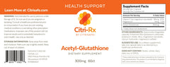 CitriRx capsules close-up showing easy-to-swallow, compact form for daily routine.