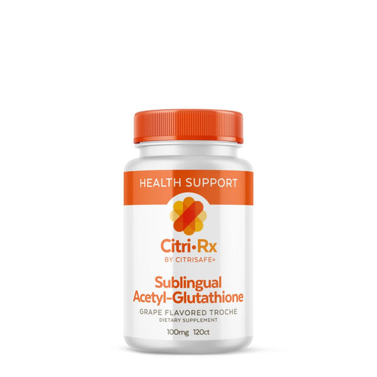 CitriSafe CitriRx grape lozenges bottle for a convenient daily supplement