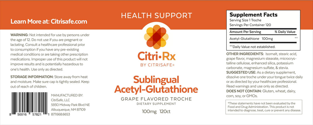 CitriRx grape lozenges close-up, smooth texture for under-tongue use