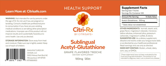 CitriRx grape lozenges close-up, smooth texture for under-tongue use