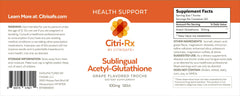 CitriRx grape lozenges close-up, smooth texture for under-tongue use