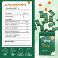 Civavo alpha shilajit gummies with natural sweetness and no added sugar.