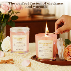 CJVIUS elegant packaging and label on candle set.