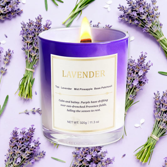 CJVIUS Wood wick candles crackle softly, creating warm ambience.