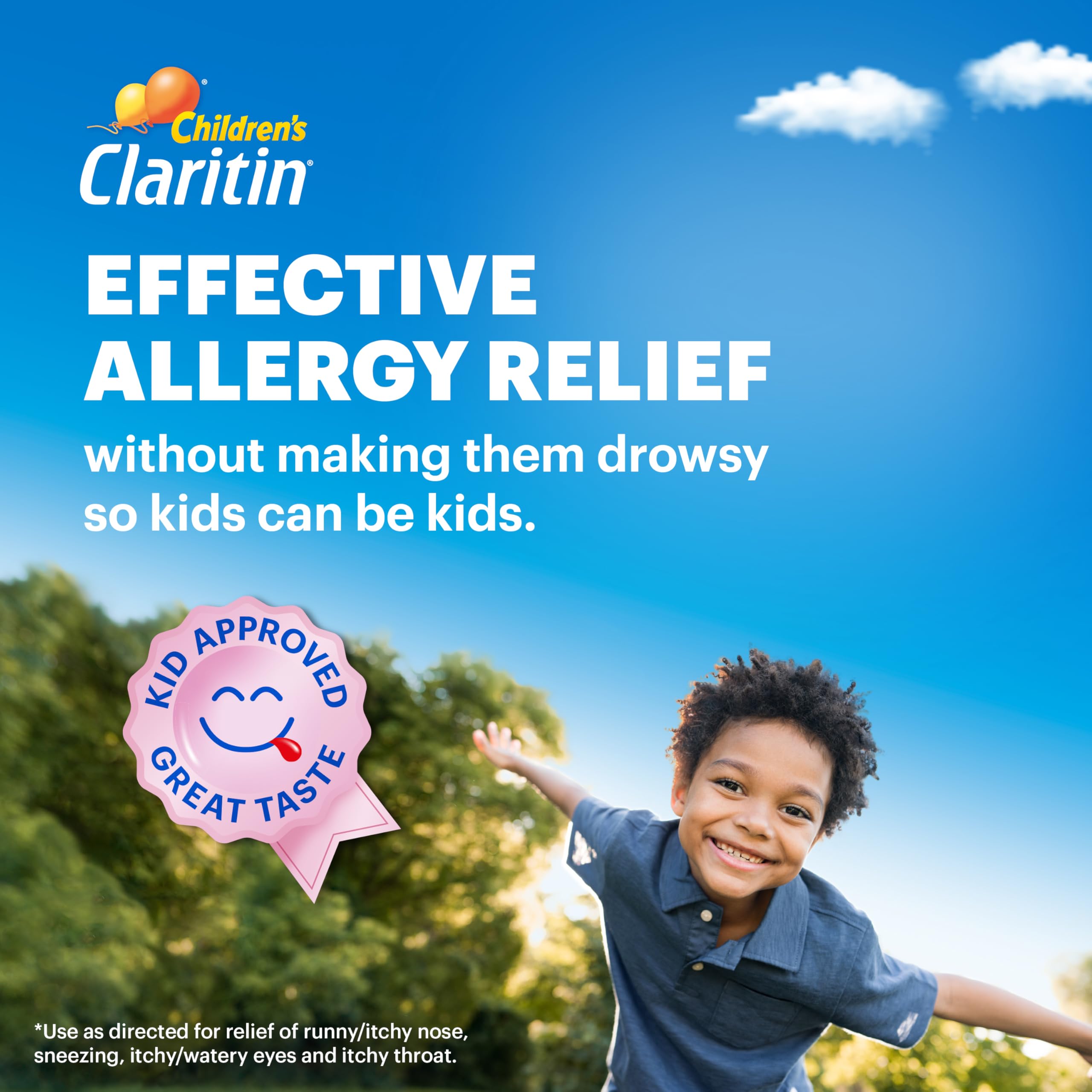 40-tablet box of Claritin Children’s chewables for ongoing use