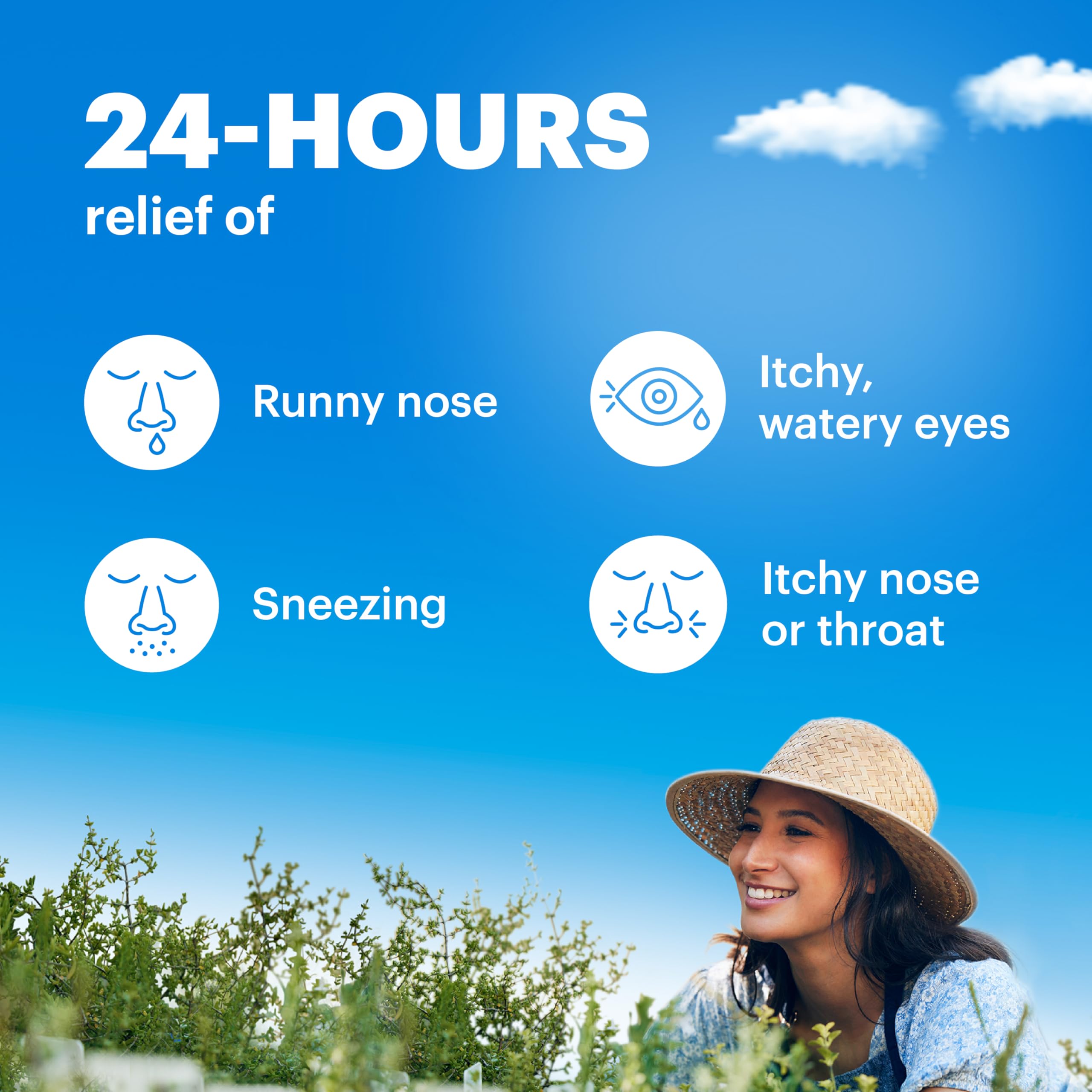 Claritin allergy 10 mg loratadine label shows active ingredient per capsule