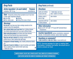 Claritin bottle label shows 70-count supply for ongoing allergy relief.