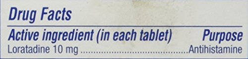 Claritin dosage directions on label for daily use.