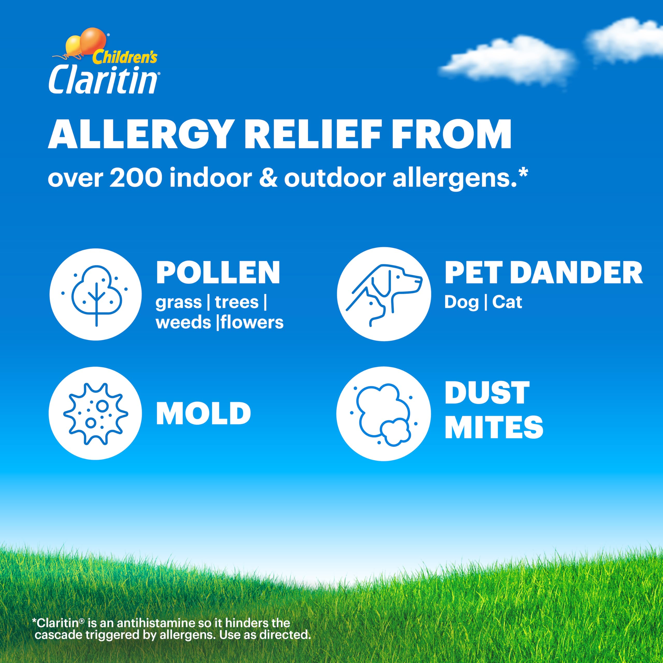 Claritin pack highlights HSA/FSA eligibility for convenient purchases