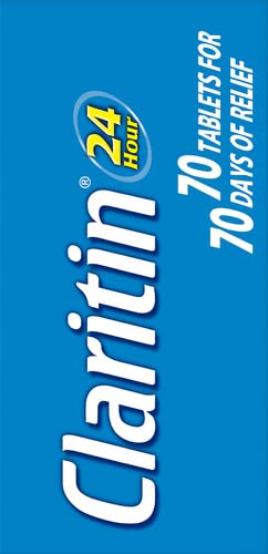 Indoor scene showing sneezing symptoms eased with Claritin.