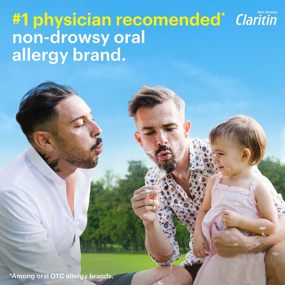 No water needed as Claritin tablet melts in the mouth on-the-go.