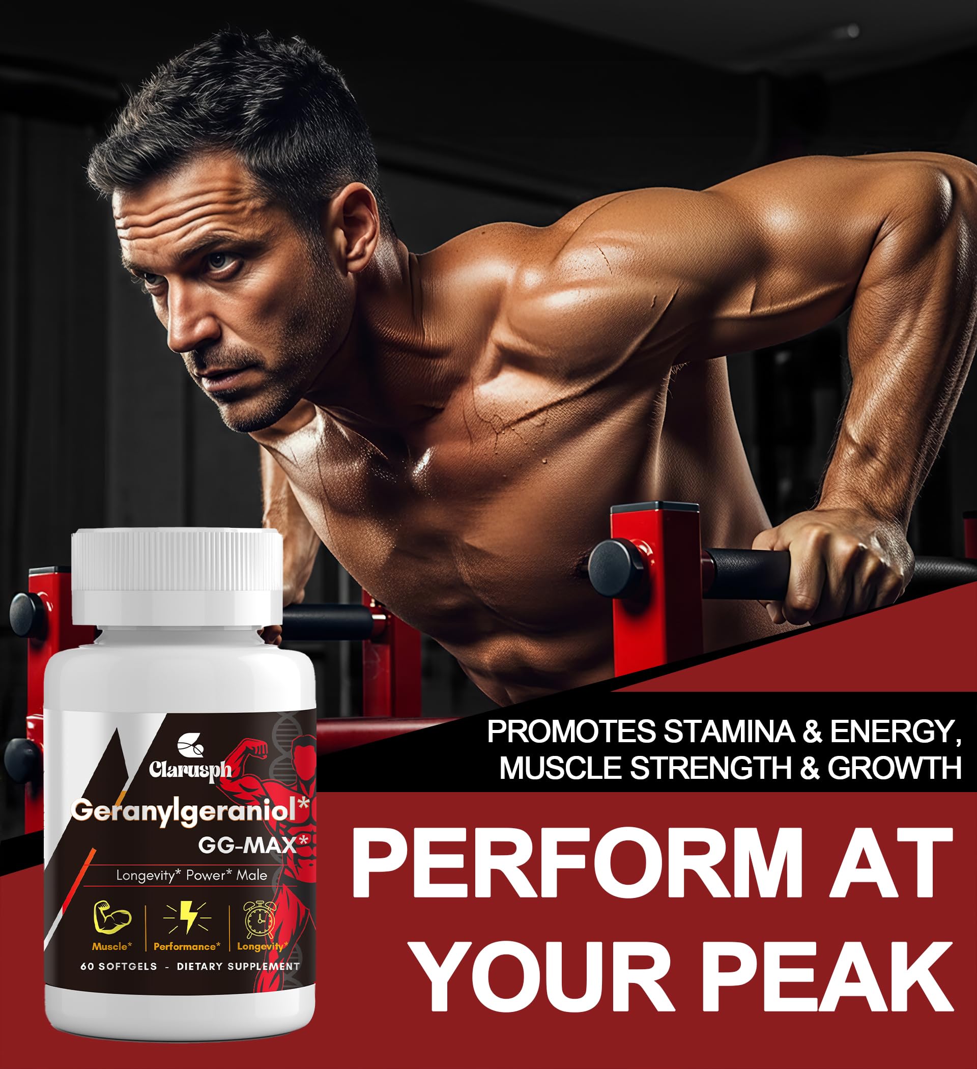 Clarusph Energy GG softgels on a clean surface for daily use