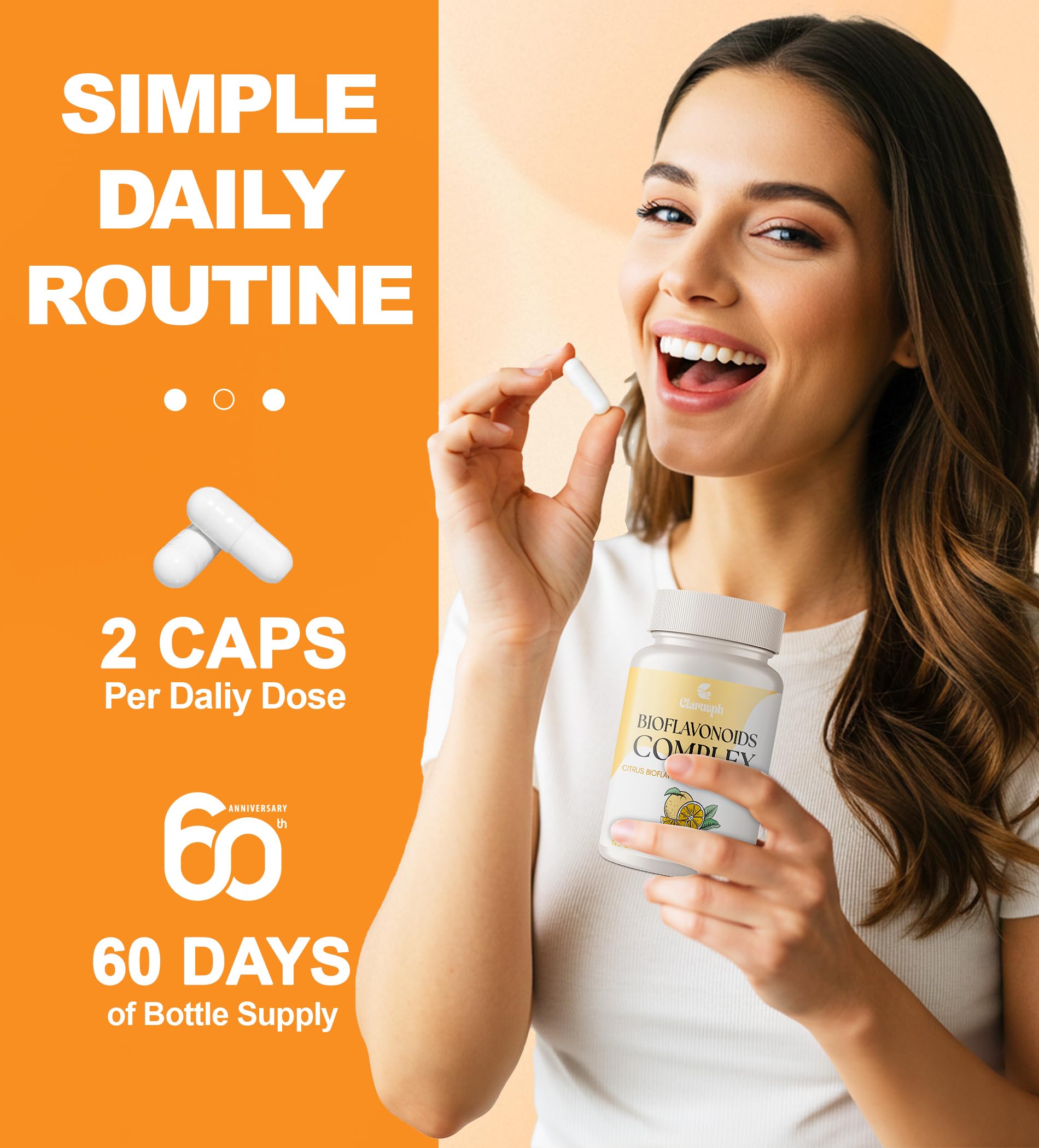 Clarusph nutrition label highlights precise potency per serving.