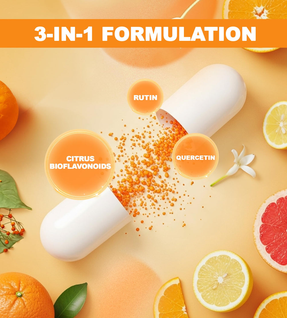 Clarusph quercetin and rutin display emphasizes antioxidant support.