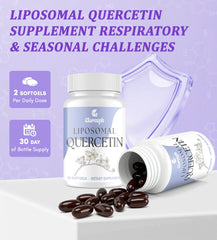 Clarusph Quercetin in-store display emphasizing respiratory support.