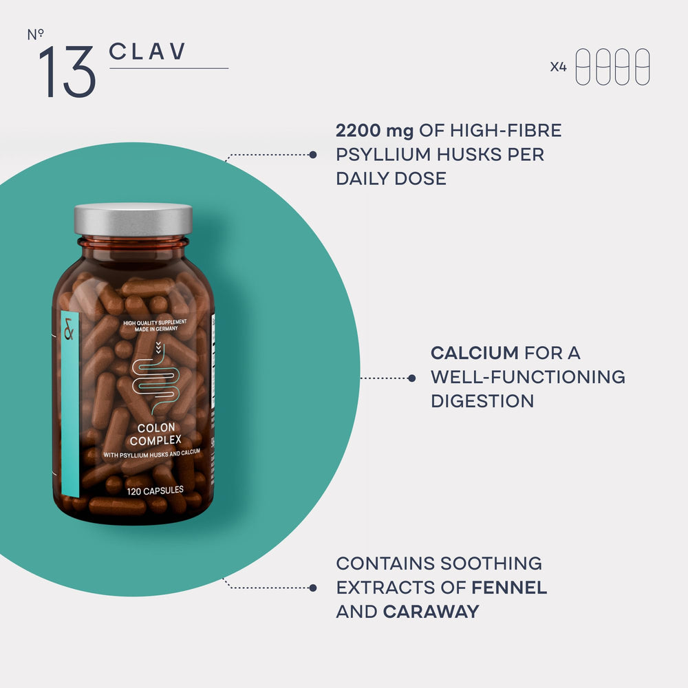CLAV caraway extract capsules supporting smooth digestion and comfort.