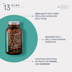 CLAV caraway extract capsules supporting smooth digestion and comfort.