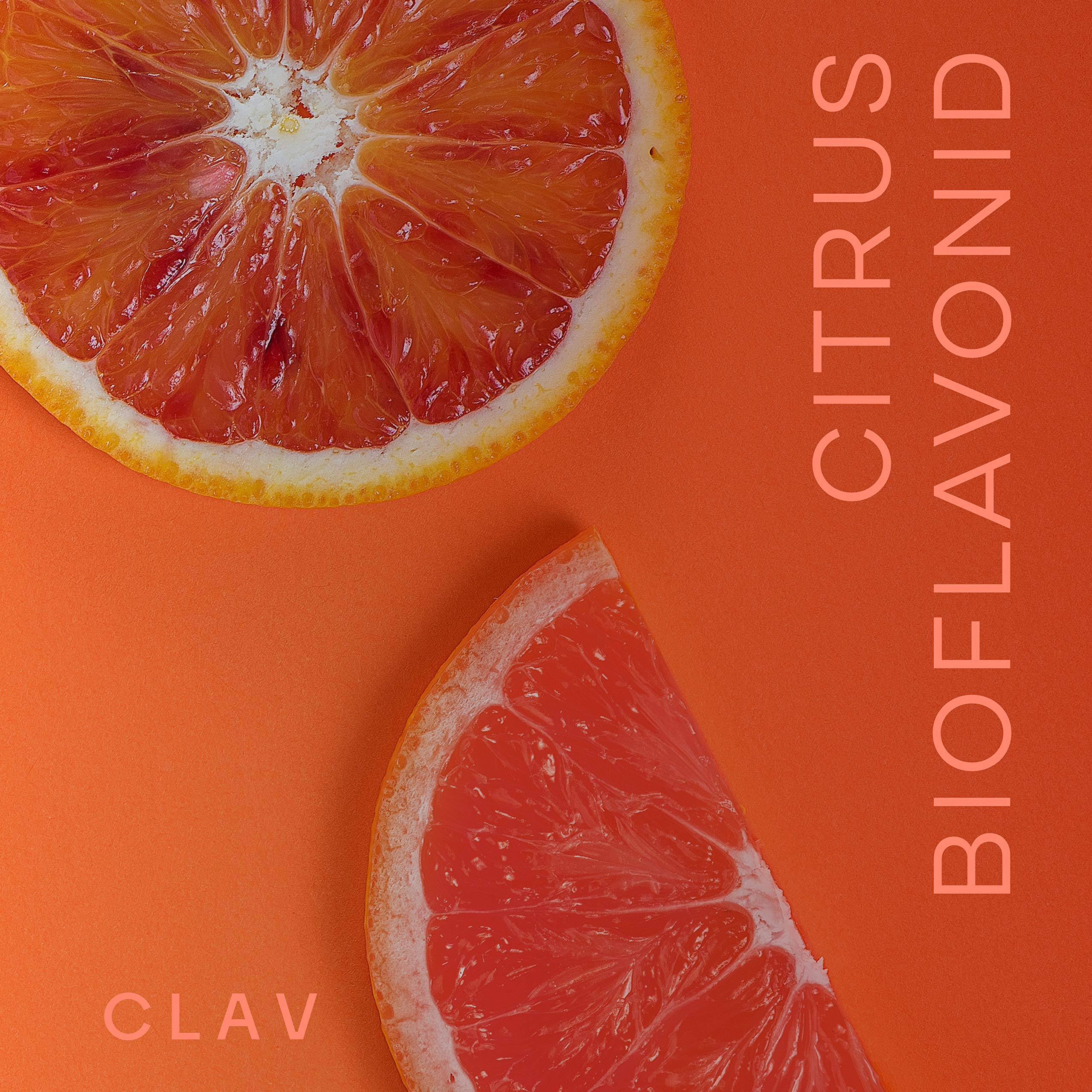 CLAV bottle side shows vegan formula and allergen-free profile for daily use.