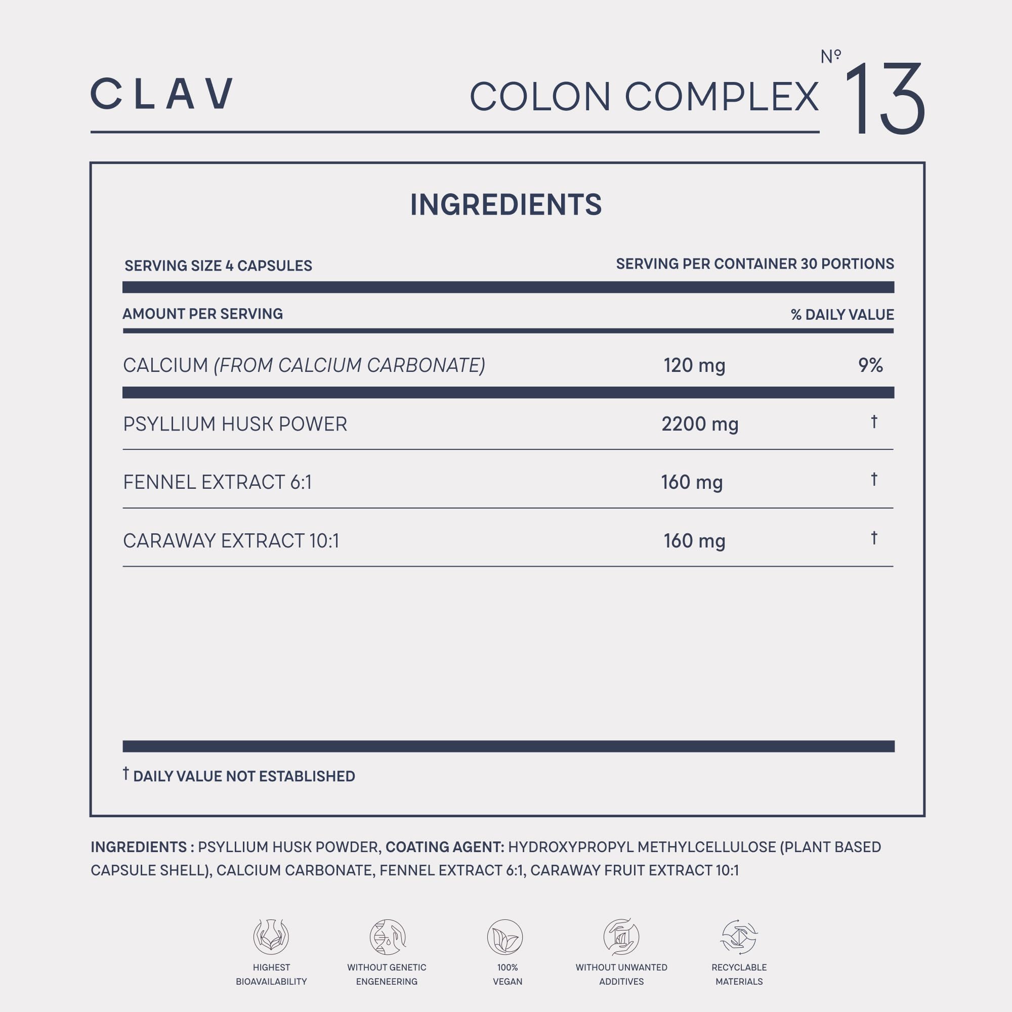 CLAV colon cleanse support as part of a daily routine.