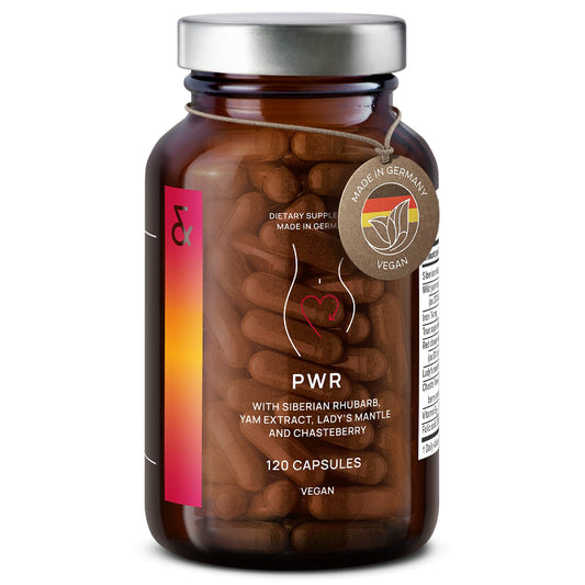CLAV Natural Balance bottle front for PMS support and hormonal balance