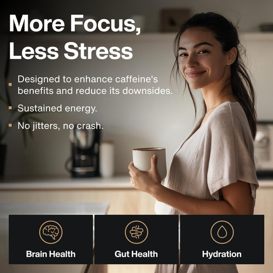 Clean Break Mindful in-use stick pack ready to dissolve in drink.