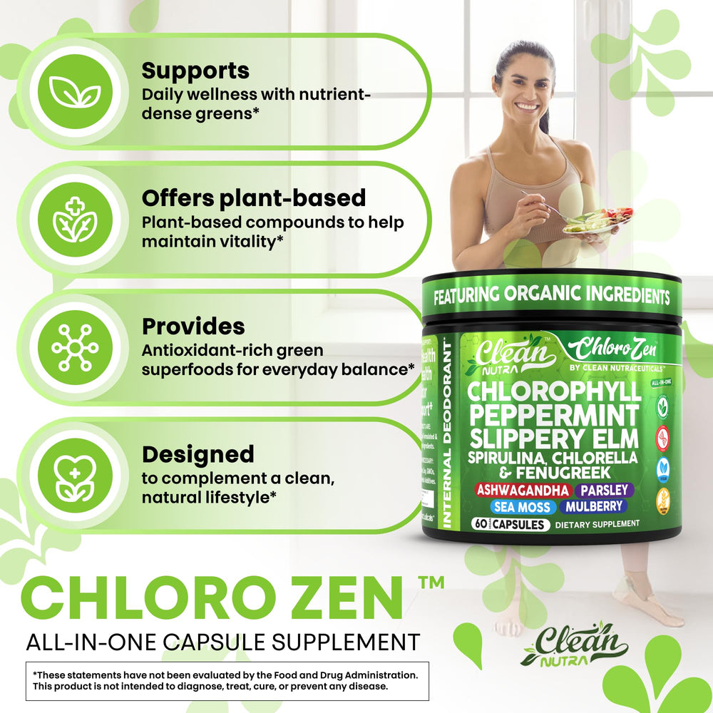 Clean Nutra Ashwagandha Fenugreek capsules illustrate adaptogenic balance for daily wellness.