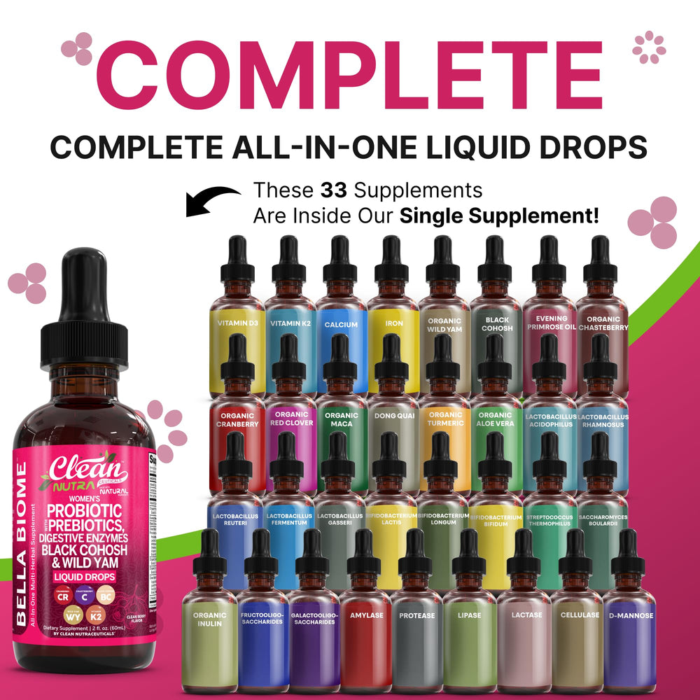 Dropper pour showing convenient liquid probiotic form for daily use