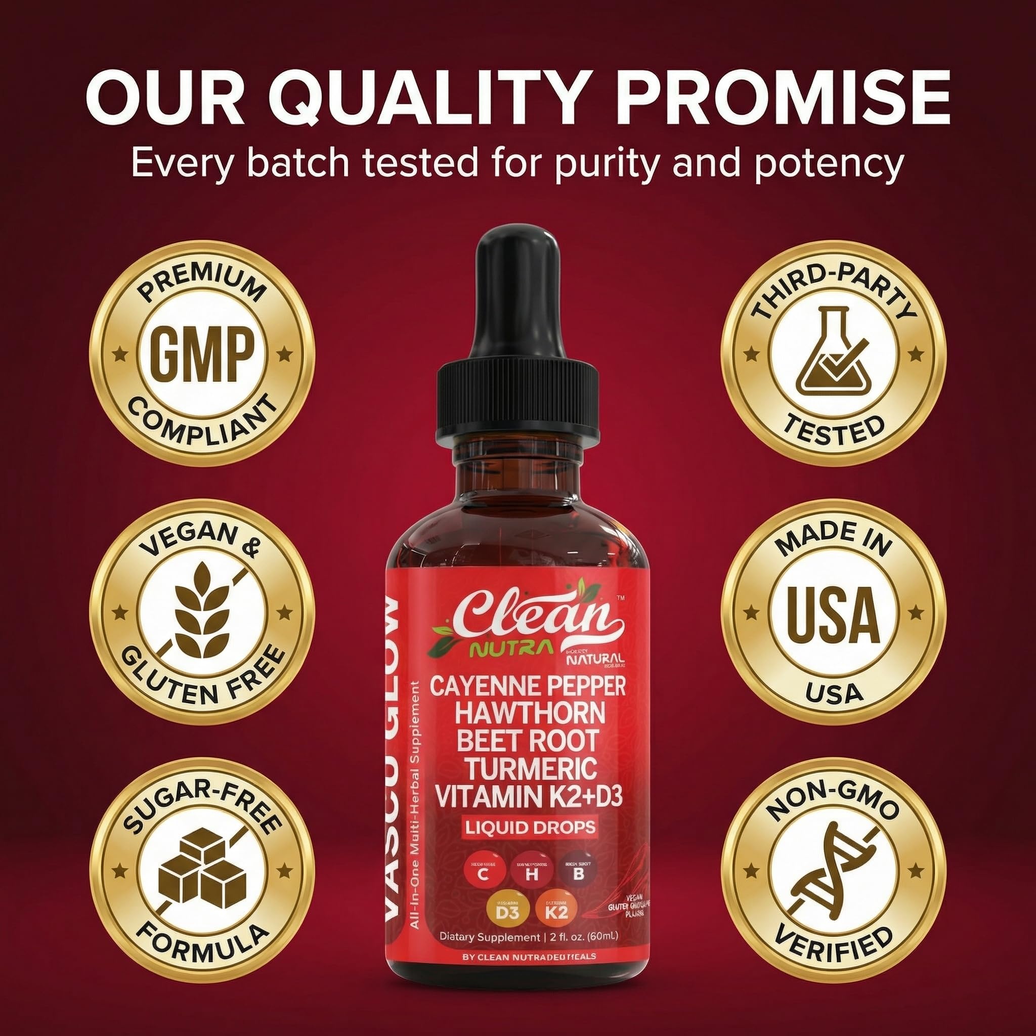 Clean Nutra Berberine Extract liquid dropper for holistic daily support.