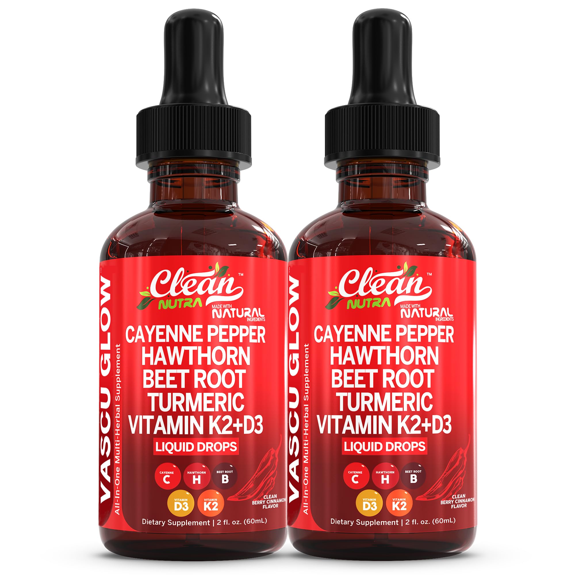 Clean Nutra Cayenne Drop Bottle pour for convenient daily supplement routine