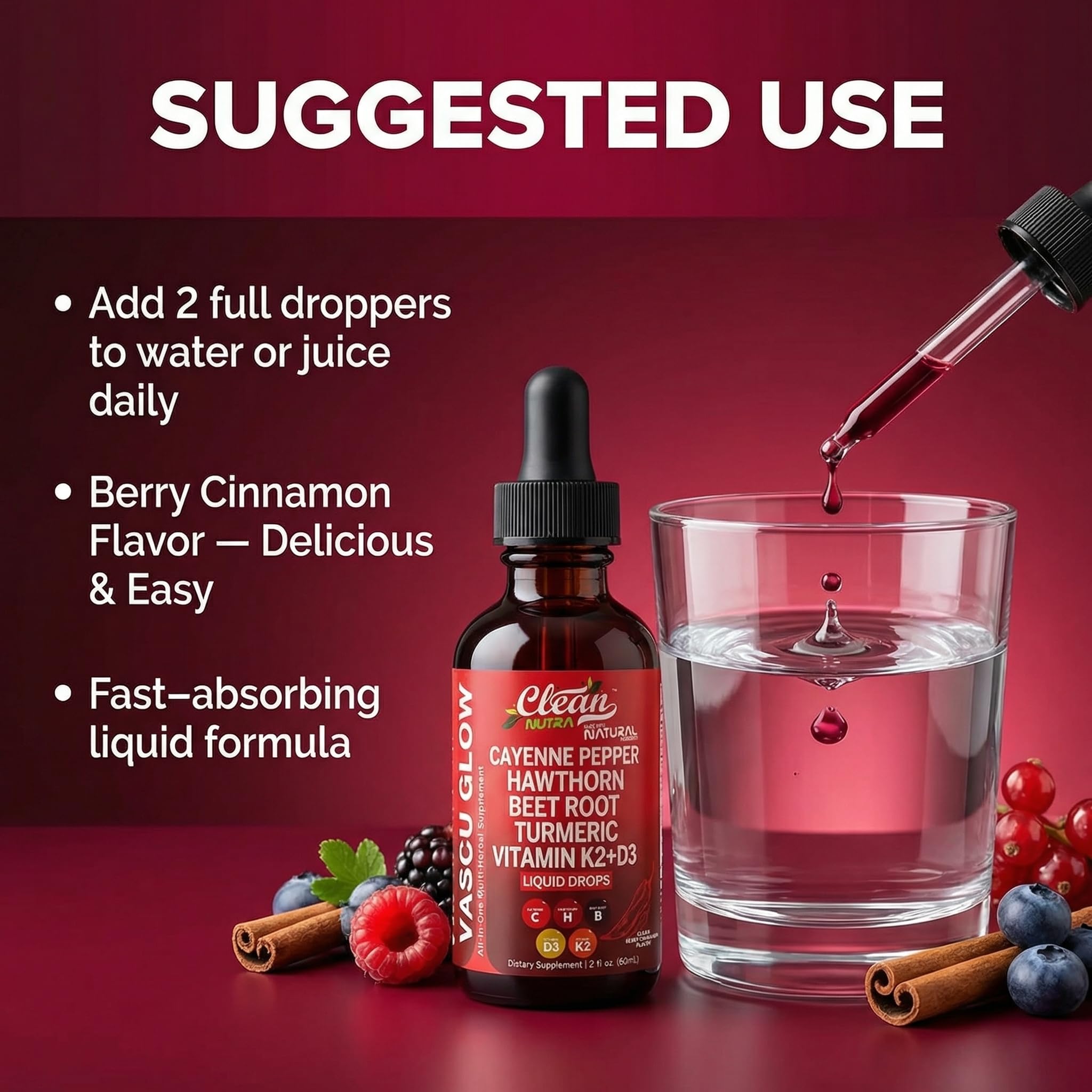 Clean Nutra Ceylon Cinnamon Extract bottle capturing warm spice aroma.