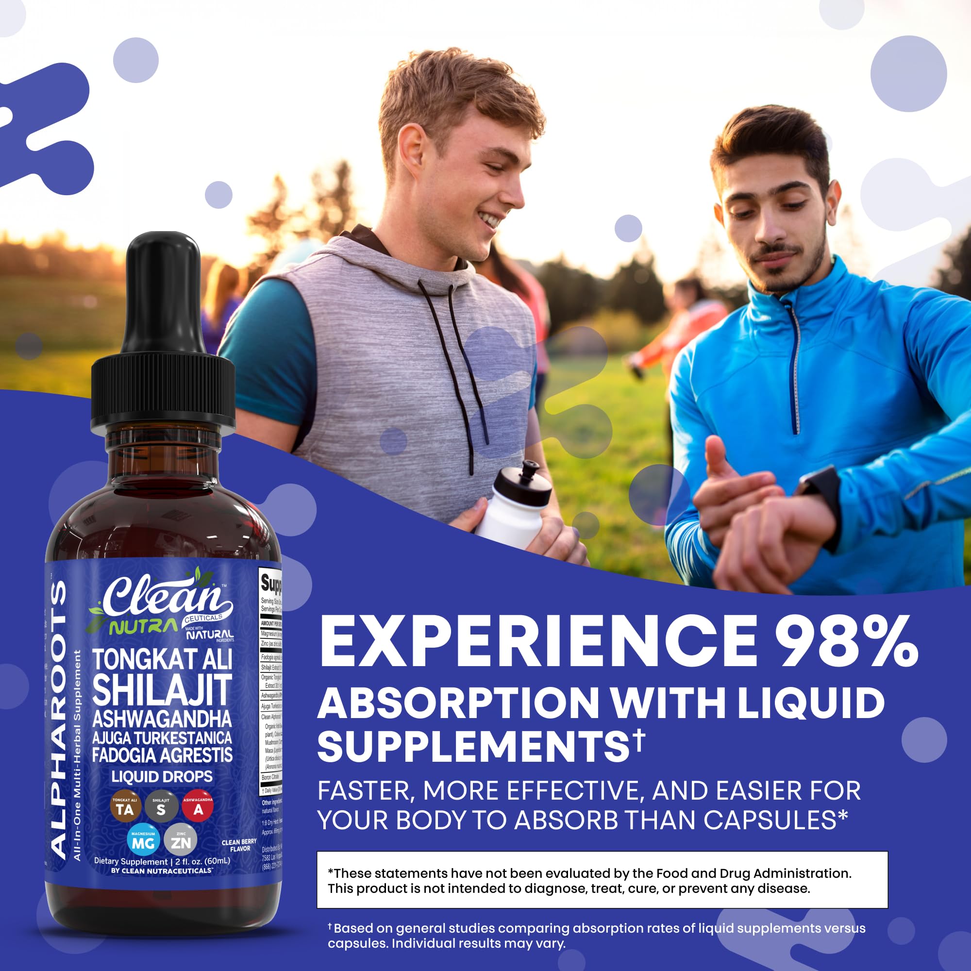 Clean Nutra Cordyceps Maca drops bottle for vitality and endurance.