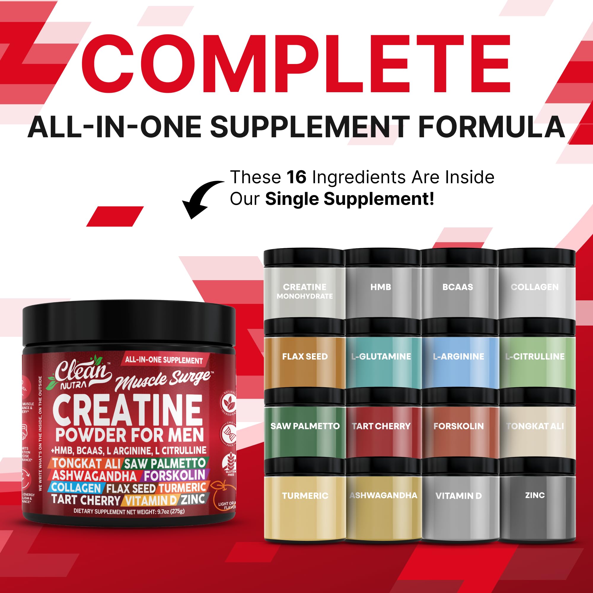 Clean Nutra Creatine powder scoop showing precise serving.