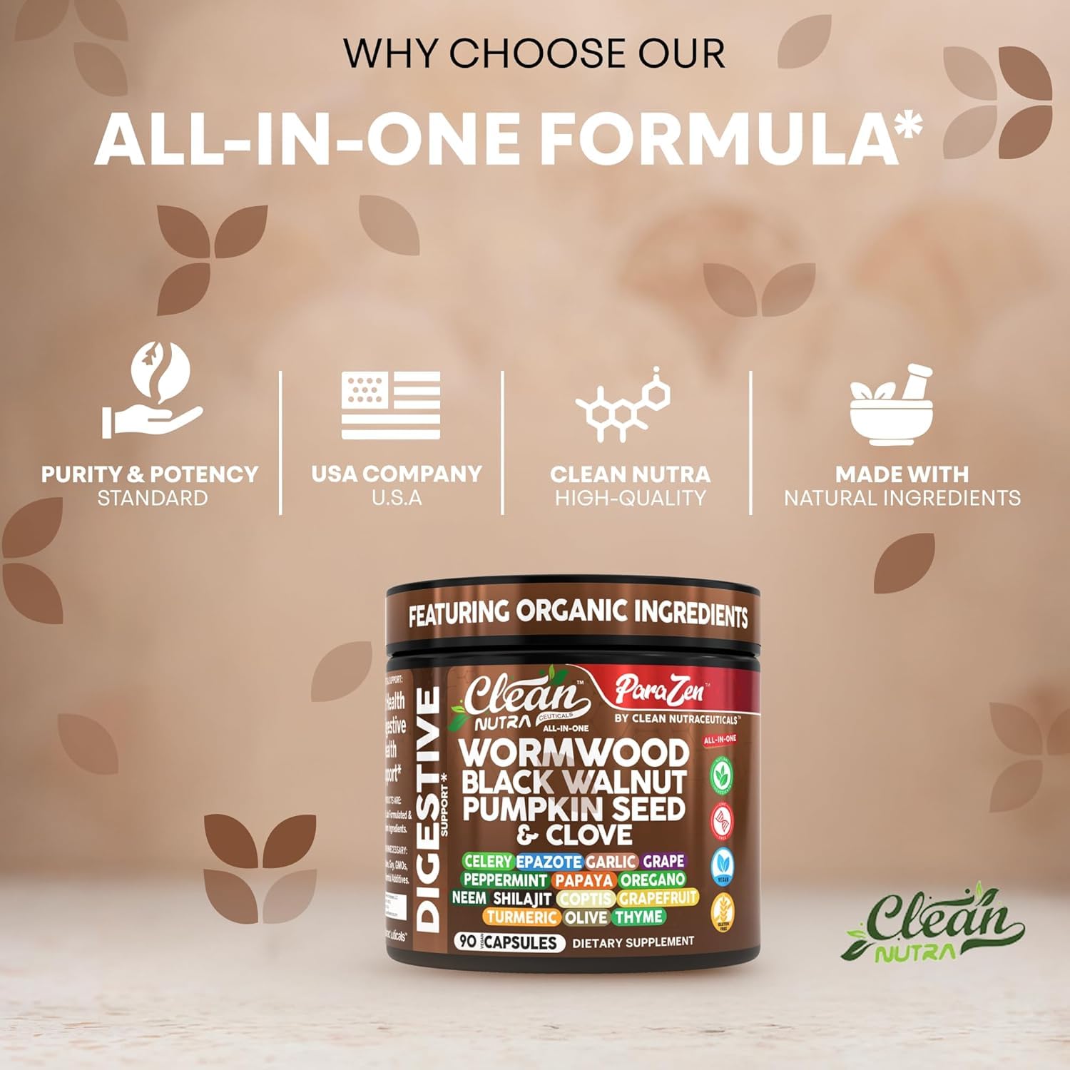 Clean Nutra Diatomaceous earth powder reveals natural detox-like texture for routines.