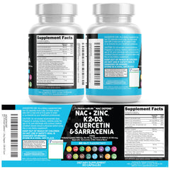Clean Nutraceuticals NAC Defend label detail showcases D3, K2, and zinc highlights