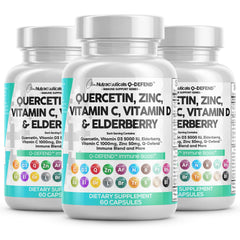 Clean Nutraceuticals Q Defend bottle front with all-in-one immune support capsules