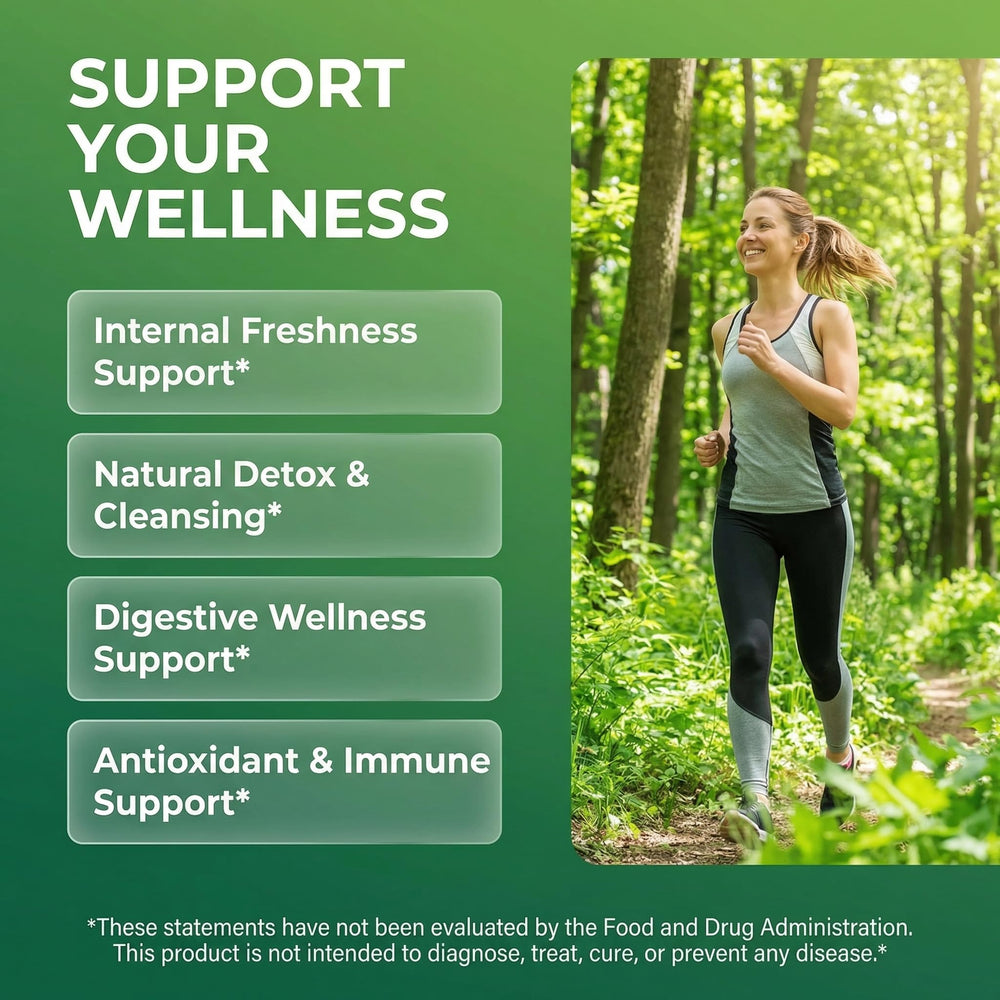 Clean Nutra Sea Moss greens capsules close-up shows mineral-rich daily vitality