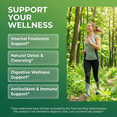 Clean Nutra Sea Moss greens capsules close-up shows mineral-rich daily vitality