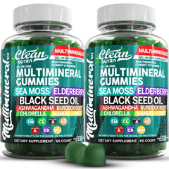 Clean Nutra Sea Moss Gummies bottle-front – tasty vegan daily supplement.