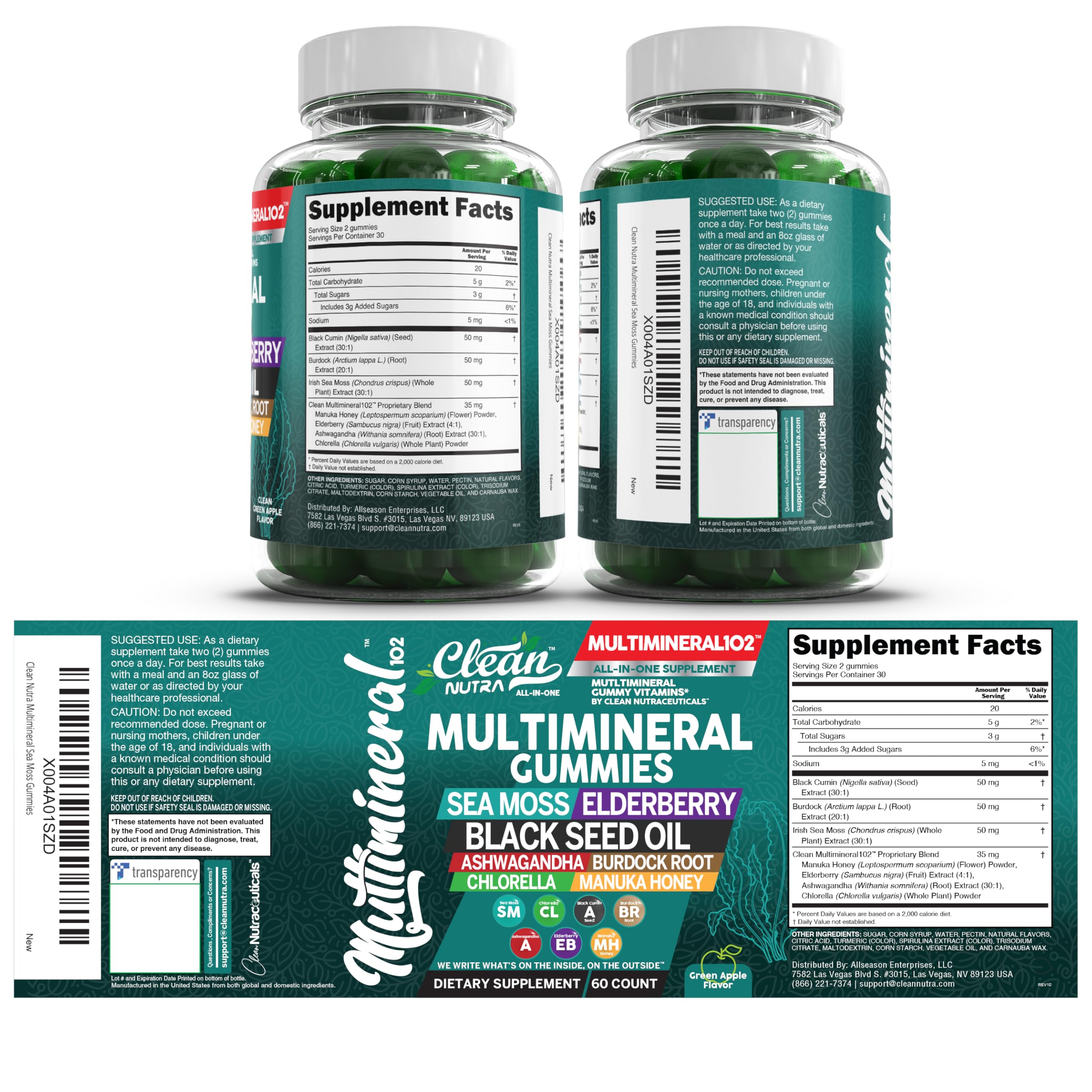 Clean Nutra Sea Moss Gummies pack-2 – convenient duo for sharing or extra supply.