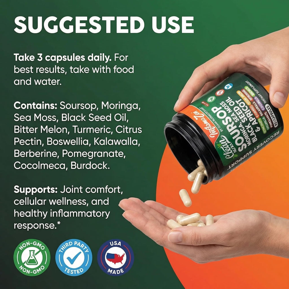 Clean Nutra Soursop berberine capsules suggest metabolic-support use
