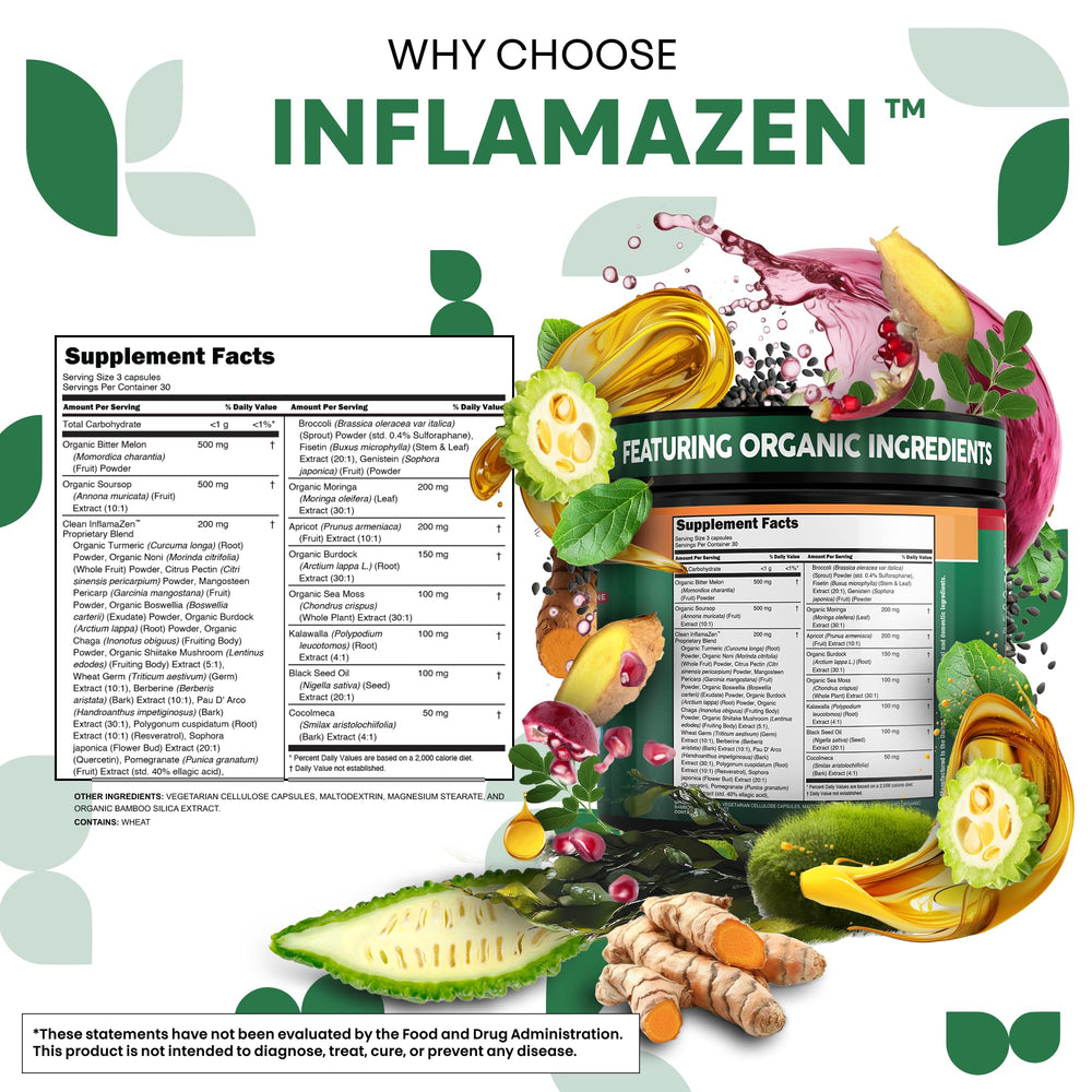 Clean Nutra Soursop turmeric and boswellia ingredients on label