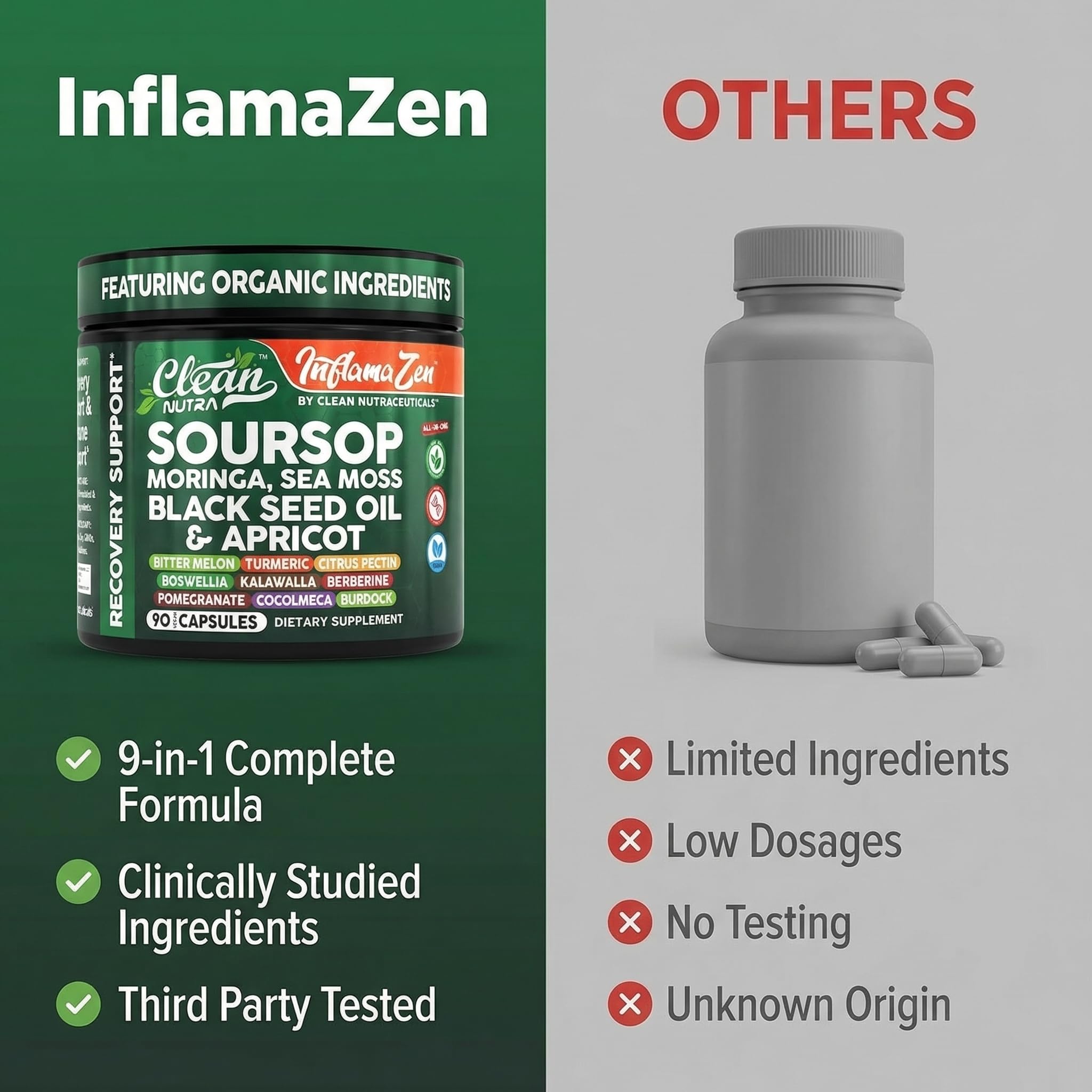 Clean Nutra Soursop travel-friendly bottle ready for on-the-go