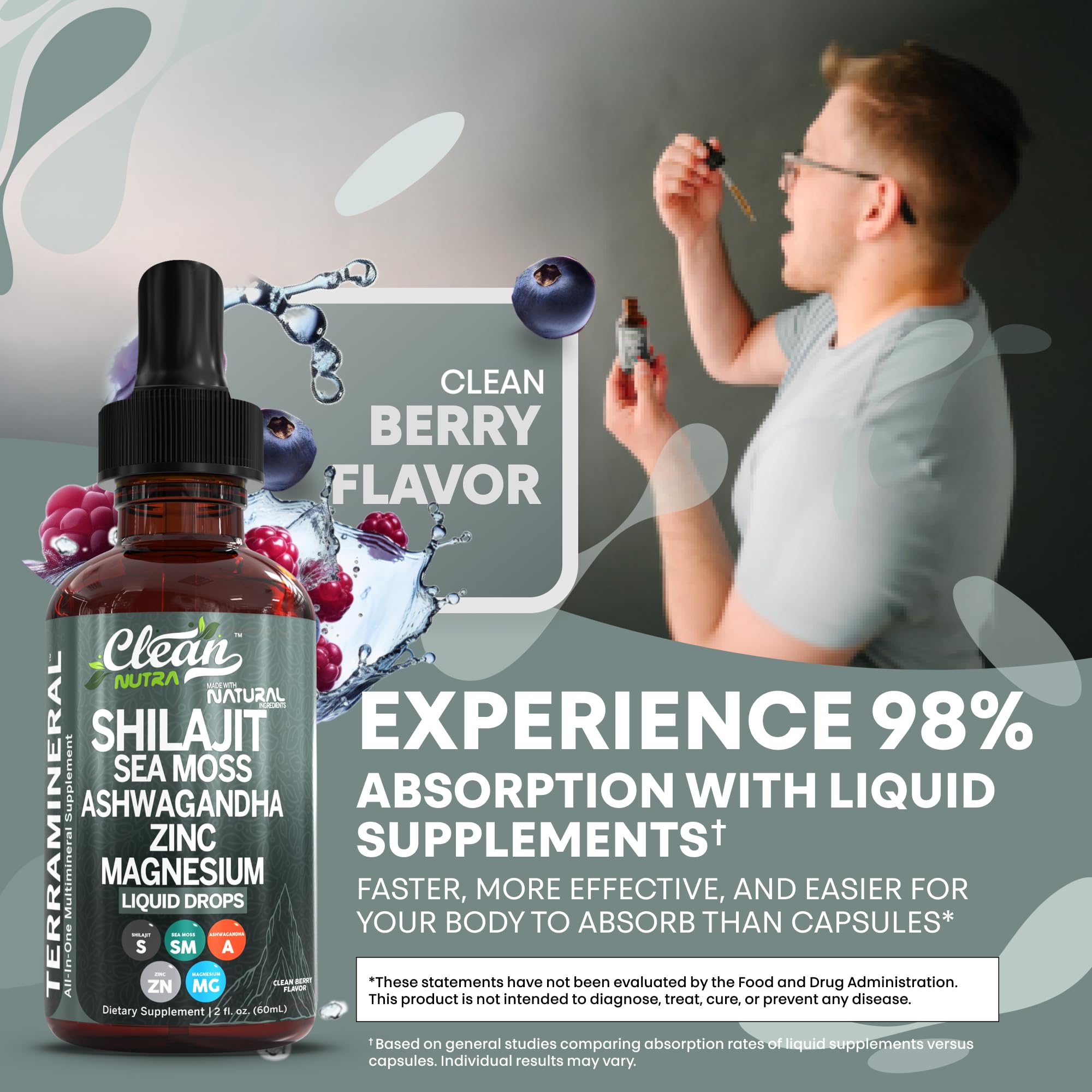 Family-friendly Terra Mineral Shilajit drops suitable for adults and kids.