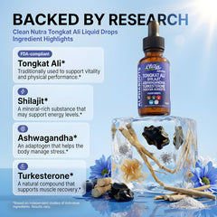 Clean Nutra Turkesterone drops bottle supports muscle vitality and recovery.